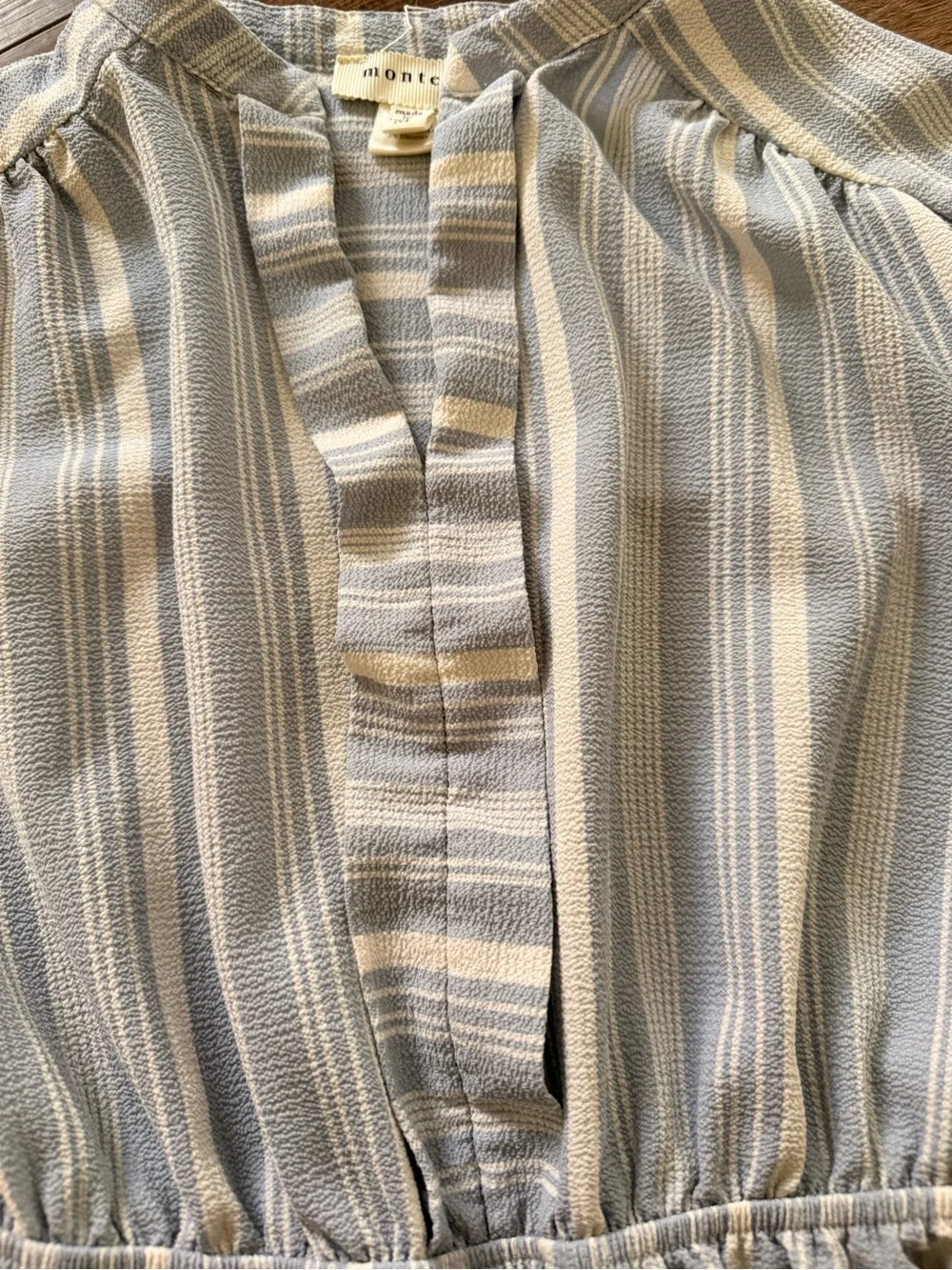 Girls' Striped Blue and White Casual Dress